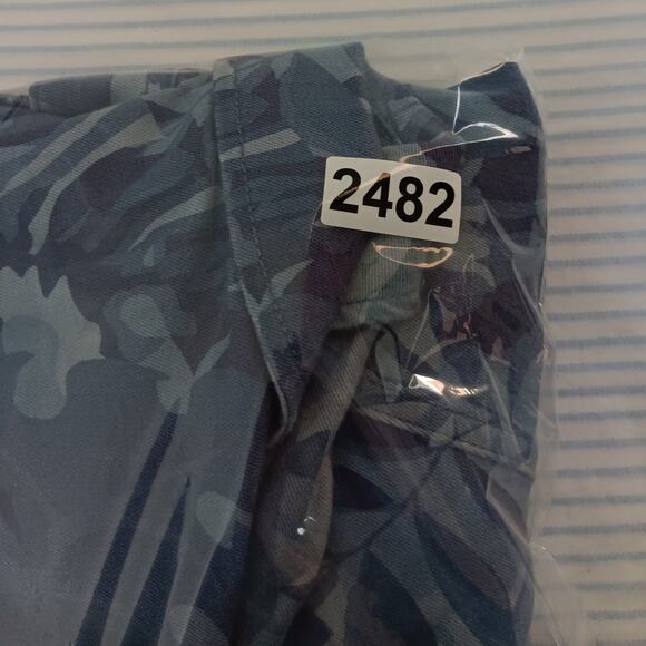 Chico's Button Up Denim Jacket Womens 0 US 4/6 Blue Floral Camo Tropical Boho - Picture 14 of 14